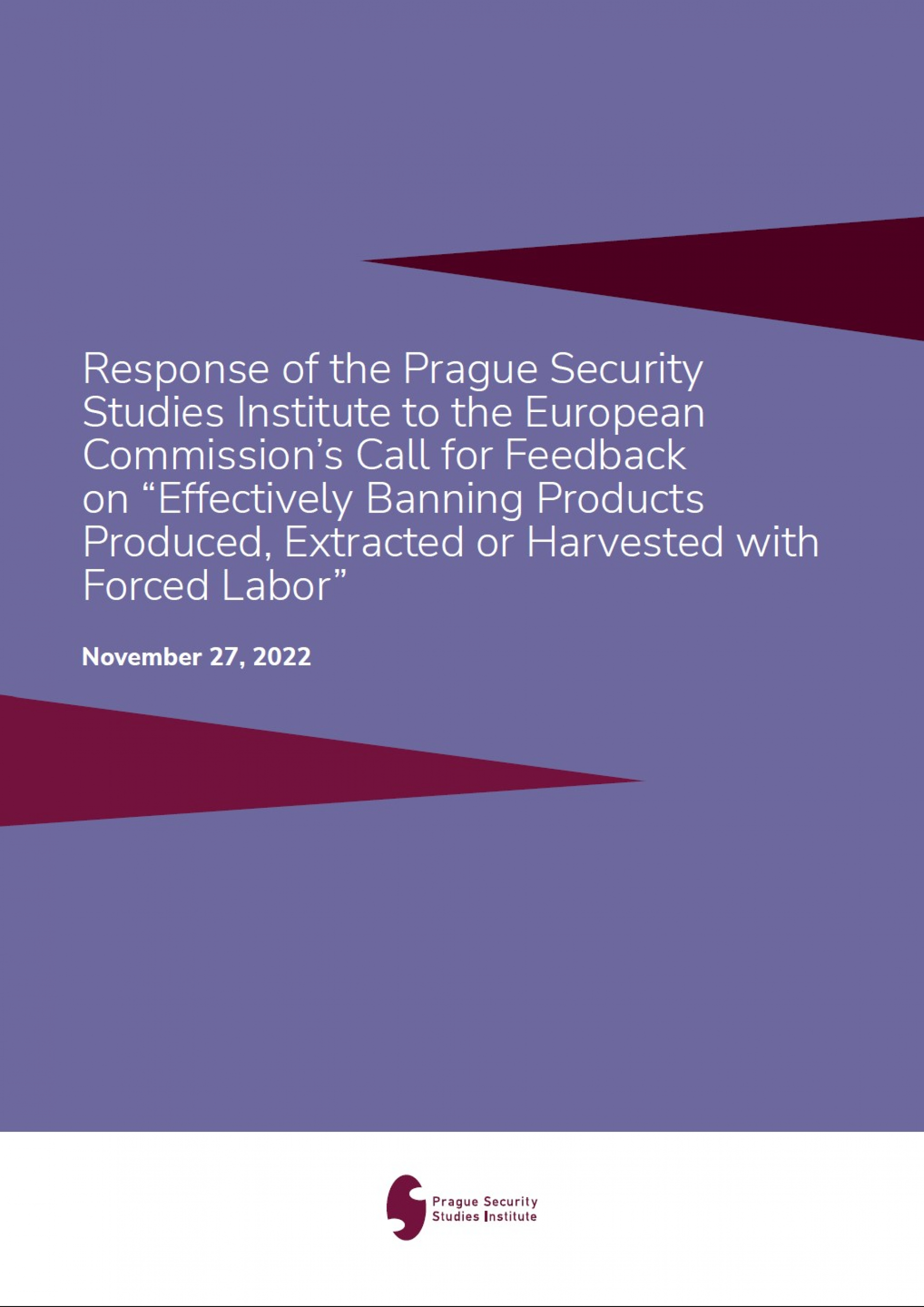 Response of the Prague Security Studies Institute to the European Commission’s Call for Feedback on 