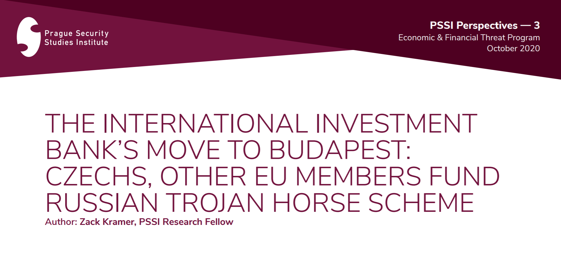 PSSI #3 Perspective - The International Investment Bank