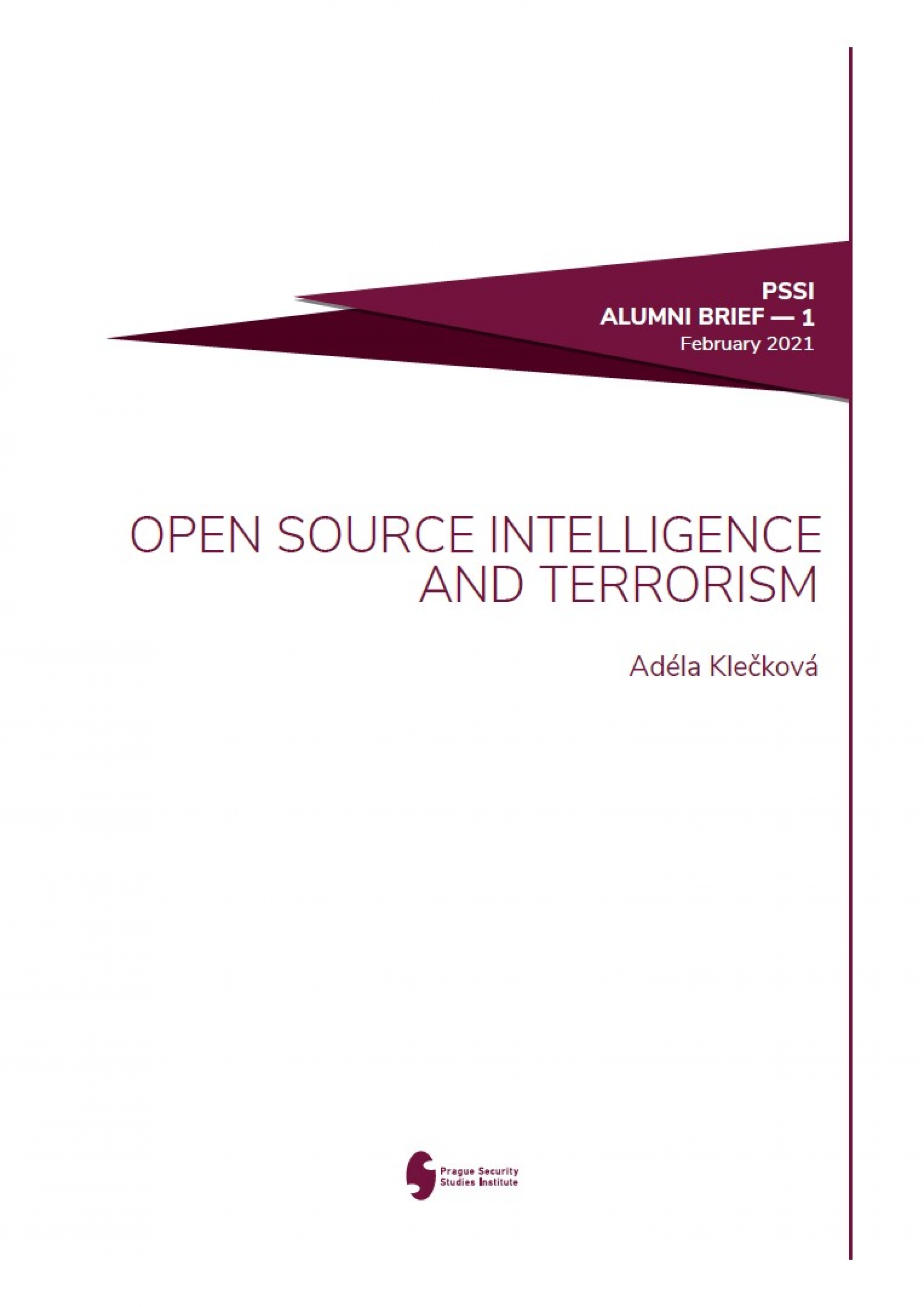 PSSI Alumni Brief 01 - Open Source Intelligence and Terrorism Coverphoto