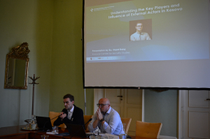 Dr. Adnan Huskić, Moderator and Bc. Shpat Balaj, researcher on Kosovo (Photo: Markéta Slavková)
